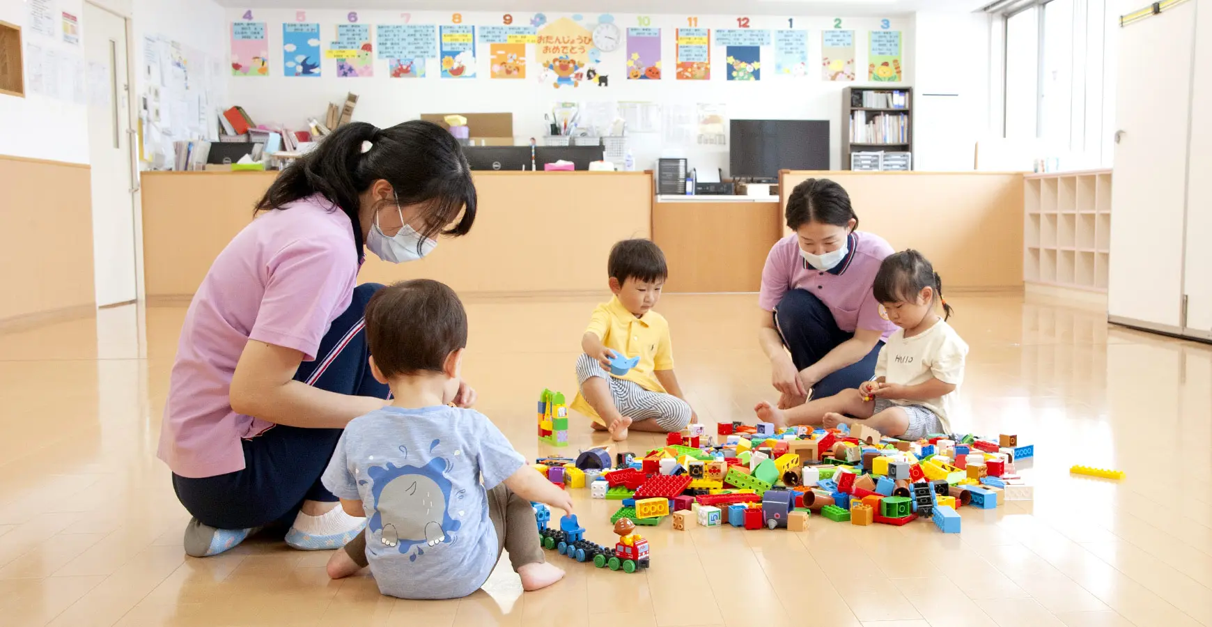 子供たちと
